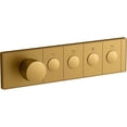 thumbnail image 1 of Kohler  Anthem 4-Outlet Thermostatic Valve Control Panel with Recessed Push-Buttons - Vibrant Brushed Moderne Brass, 1 of 6