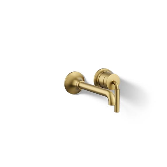 Kohler K-26438-4 Tone 1.2 GPM Wall Mounted Widespread Bathroom Faucet - Vibrant Brushed