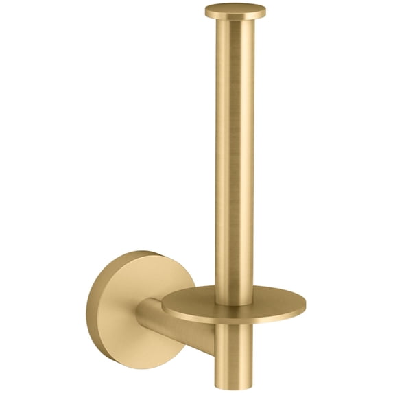 Kohler K-27293 Elate Wall Mounted Spring Bar Toilet Paper Holder - Vibrant Brushed Moderne