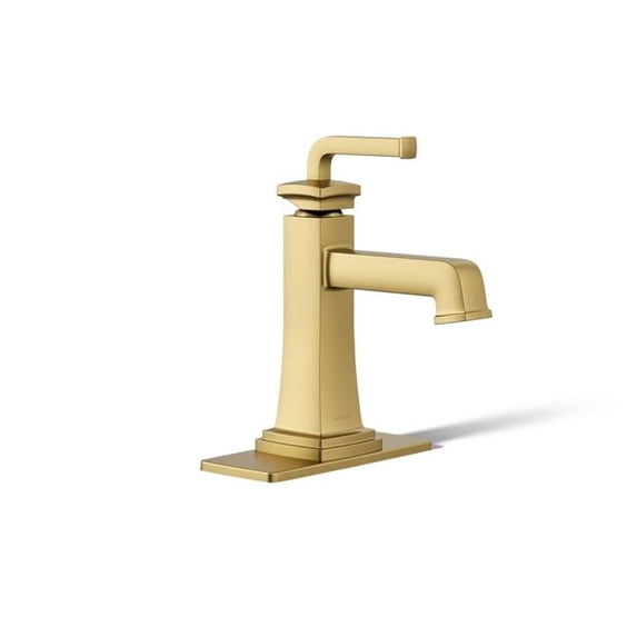 Kohler K-27400-4 Riff 1.2 GPM Single Hole Bathroom Faucet - Vibrant Brushed Moderne Brass