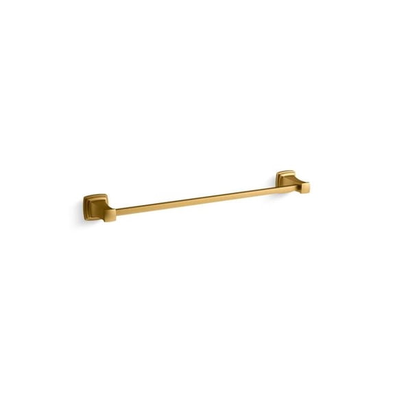 Kohler K-27410 Riff 24" Towel Bar - Vibrant Brushed Moderne Brass