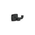 thumbnail image 1 of Kohler 27411-BL Riff Double Robe Hook - Matte Black, 1 of 6