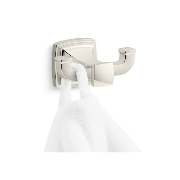 Kohler K-27411 Riff Double Robe Hook - Nickel