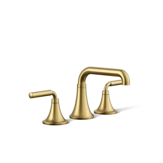 Kohler K-27416-4 Tone 1.2 GPM Widespread Bathroom Faucet - Vibrant Brushed Moderne Brass