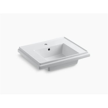 Kohler K-2757-1 Tresham 24" Pedestal Fireclay Bathroom Sink - White