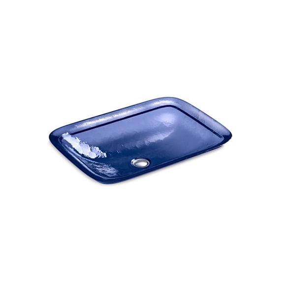 Kohler 2773-TG6 20.75 in. Rectangular Drop-In Bathroom Sink with No Overflow - Translucent Sapphire