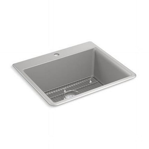 Kohler K-28003-1 Kennon 25" Undermount Single Basin Quartz Composite Kitchen Sink - Grey