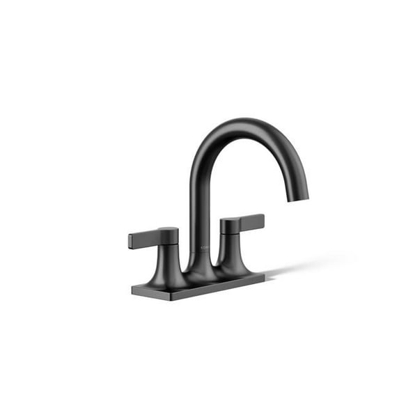 Kohler K-28124-4N Venza 0.5 GPM Widespread Bathroom Faucet - Black