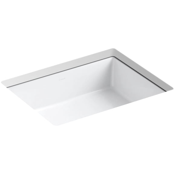 Verticyl Rectangle Undermount Bathroom Sink - Finish: White