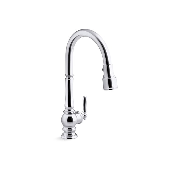 KOHLER Artifacts Kitchen Faucet with Pull Down Sprayer, Touchless Faucet, Kitchen Sink Faucet, Polished Chrome, K-29709-CP
