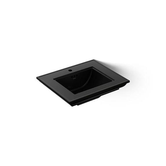 Kohler 29999-1-7 25 in. Pedestal Console Table Bathroom Sink - Black