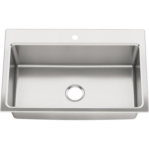Kohler K-31466-1 Prologue 33" X 22" Undermount Or Drop In Stainless Steel Kitchen Sink -