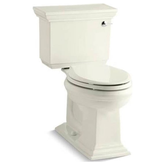 Kohler K-3817-RA-96 Memoirs Stately Comfort Height Elongated 1.28 gpf Chair Height Toilet with Right-Hand Trip Lever, Biscuit