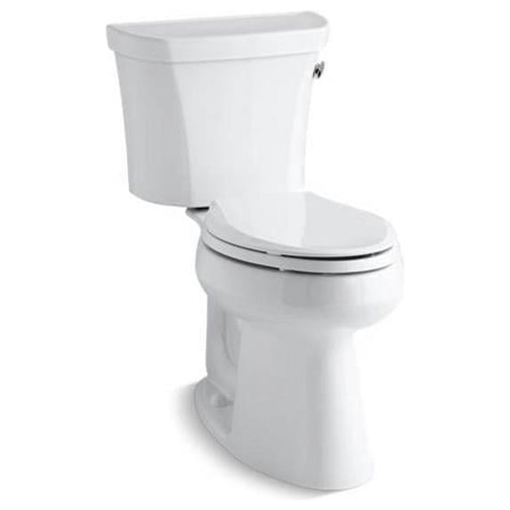Kohler K-3889-UR-0 10 in. Rough-in 1.28 GPF Highline Comfort Elongated Chair Height Toilet with Right-Hand Trip Lever & Insulated Tank
