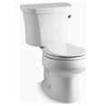 thumbnail image 1 of Kohler K-3947-TR-0 1.28GPF Wellworth 2 Piece Round-Front Toilet with Right-Hand Trip Lever&#44; Tank Cover Locks & 14 in. Rough-In - White, 1 of 1