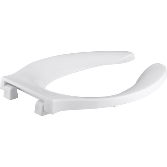 Kohler K-4731-C-0 Stronghold Elongated Toilet Seat with Integrated Handle and Check Hinge, White, One Size