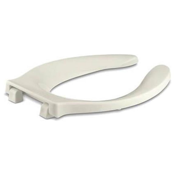 Open Box Kohler K-4731-Sc Stronghold Elongated Open-Front Toilet Seat - Off White
