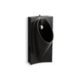 thumbnail image 1 of Kohler 5244-ET-7 0.125 GPF Top Spud Washout Half-Stall Urinal - Black, 1 of 1