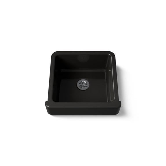 Kohler 5664-7 23.5 in. Undermount Single Bowl Farmhouse Kitchen Sink - Black