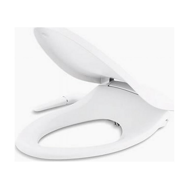 Elongated Cleansing Closed -Front Toilet Seat in White Elongated Cleansing Closed -Front Toilet Seat in White