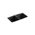 thumbnail image 1 of Kohler 5846-5U-7 33 in. Undermount Double Bowl Kitchen Sink - Black, 1 of 7