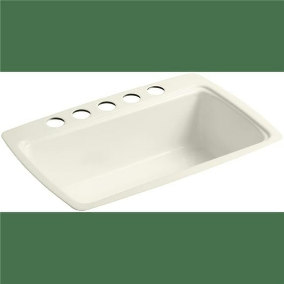 Kohler K-5864-5U Cape Dory 33" Single Basin Under-Mount Enameled Cast-Iron Kitchen Sink -