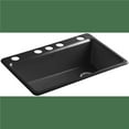 thumbnail image 1 of Kohler K-5871-5Ua3 Riverby 33" Undermount Single Basin Cast Iron Kitchen Sink - Black, 1 of 7