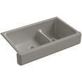thumbnail image 1 of Kohler K-6426 Whitehaven 35-1/2" Undermount Double Basin Cast Iron Kitchen Sink - Cashmere, 1 of 7