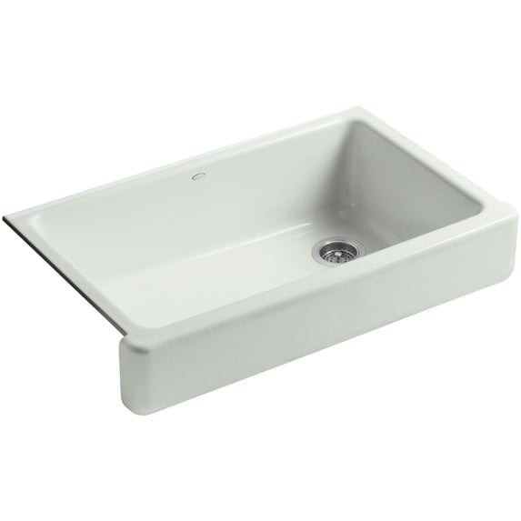 Kohler K-6488 Whitehaven 35-1/2" Undermount Single Basin Cast Iron Kitchen Sink - Sea Salt
