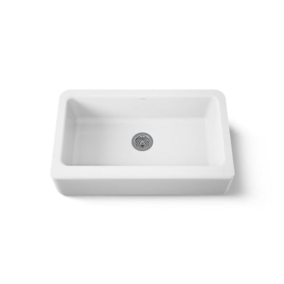 Kohler 6546-0 33 in. Undermount Single Bowl Farmhouse Kitchen Sink - White