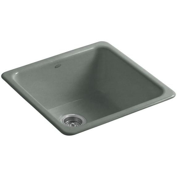 Kohler K-6587 Iron Tones 20-7/8" Drop In Single Basin Cast Iron Kitchen Sink - Basalt