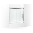thumbnail image 1 of Kohler 702425-L-SHP 62 x 59.62 in. Levity Plus Frameless Sliding Bath Door with 0.37 in. Thick Crystal Clear Glass - Bright Polished Silver, 1 of 7