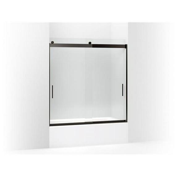 Kohler 706000-L-ABZ 62 in. Levity Sliding Bath Door with 0.25 in. Thick Glass - Anodized Dark Bronze