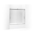 thumbnail image 1 of Kohler 706002-D3-SH 59.75 x 55.62 in. Levity Sliding Bath Door with 0.25 in. Thick Frosted Glass - Bright Silver, 1 of 7