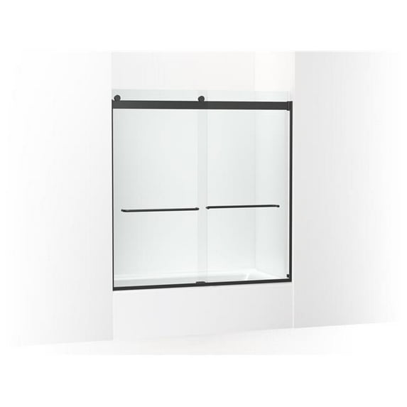 Kohler 706004-L-BL 62 x 59.62 in. Levity Sliding Bath Door with 0.25 in. Thick Crystal Clear Glass - Matte Black