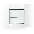 thumbnail image 1 of Kohler 706006-L-BL 59.75 x 55.62 in. Levity Sliding Bath Door with 0.25 in. Thick Crystal Clear Glass - Matte Black, 1 of 7