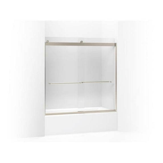 Kohler 706006-L-ABV 59.75 x 55.62 in. Levity Sliding Bath Door with 0.25 in. Thick Crystal Clear Glass - Anodized Brushed Bronze