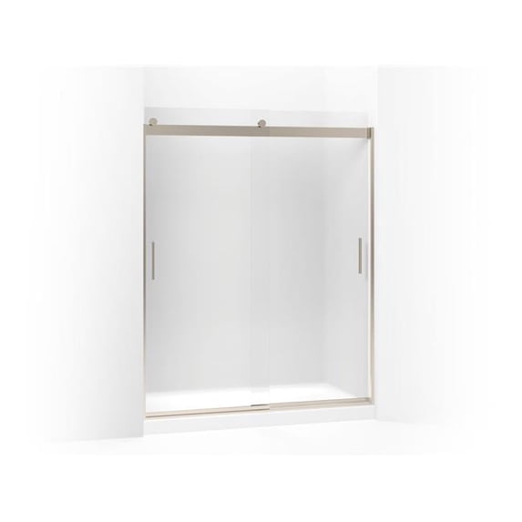 Kohler 706009-D3-ABV 74 x 59.62 in. Levity Sliding Shower Door with 0.25 in. Thick Frosted Glass & Blade Handles - Anodized Brushed Bronze