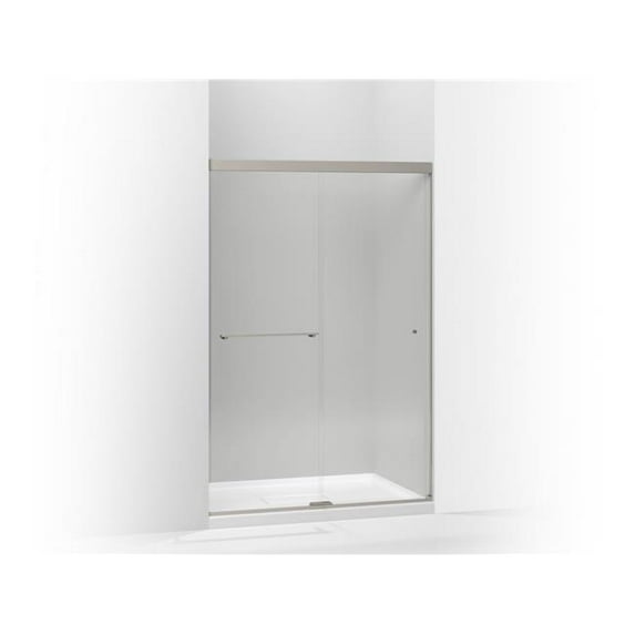 Kohler 707100-L-BNK 70 x 47.62 in. Revel Sliding Shower Door with 0.25 in. Thick Crystal Clear Glass - Anodized Brushed Nickel