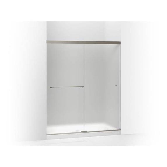 Kohler 707200-D3-BNK 70 x 59.62 in. Revel Sliding Shower Door with 0.25 in. Thick Frosted Glass - Anodized Brushed Nickel