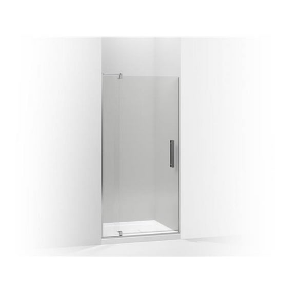 Kohler 707516-L-SHP 74 x 36 in. Revel Pivot Shower Door with 0.31 in. Thick Crystal Clear Glass - Bright Polished Silver