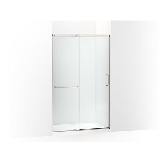 Kohler 707613-8L-MX 75.5 x 47.62 in. Elate Sliding Shower Door with 0.31 in. Thick Heavy Crystal Clear Glass - Matte Nickel