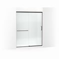thumbnail image 1 of Kohler 707615-8G81-BL 75.5 x 59.62 in. Elate Sliding Shower Door with 0.31 in. Thick Heavy Crystal Clear Glass & Privacy Band - Matte Black, 1 of 7