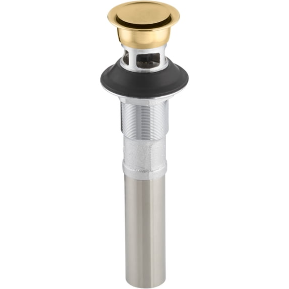 Kohler K-7124-A-2MB Clicker Drain with Overflow, Vibrant Brushed Moderne Brass