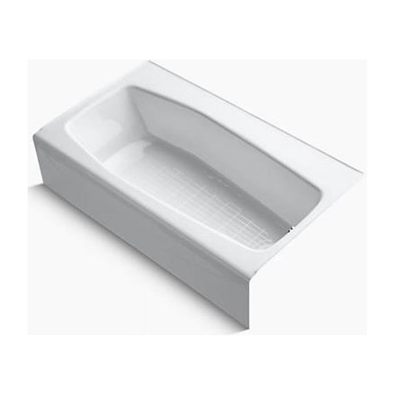 Kohler K-714-0 60 x 34.25 in. Villager Alcove Bath Tube with Right-Hand Drain - White