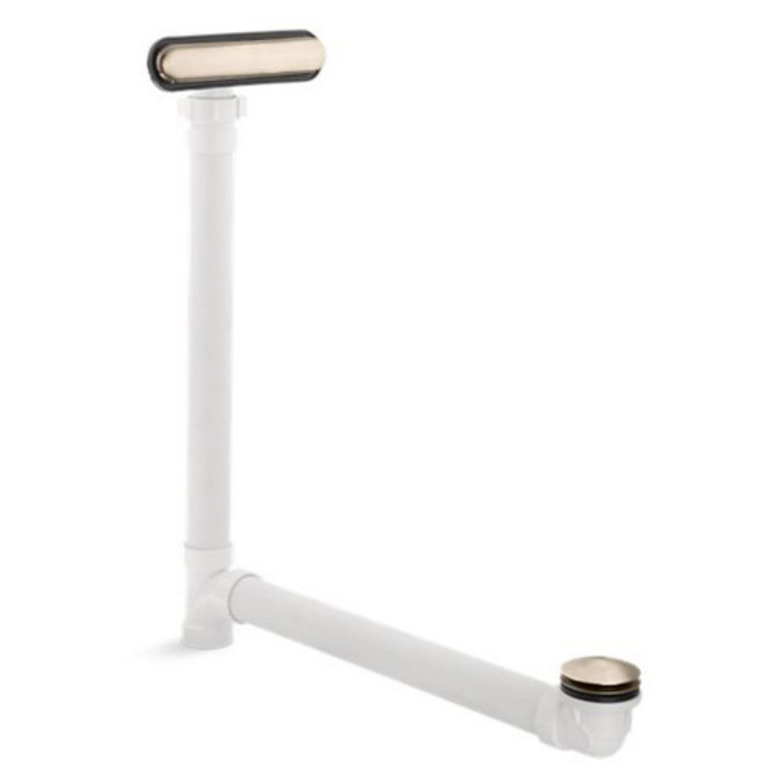 Elegant Vibrant Brushed Bronze Tub Drain Kit with Toe-Tap Stopper
