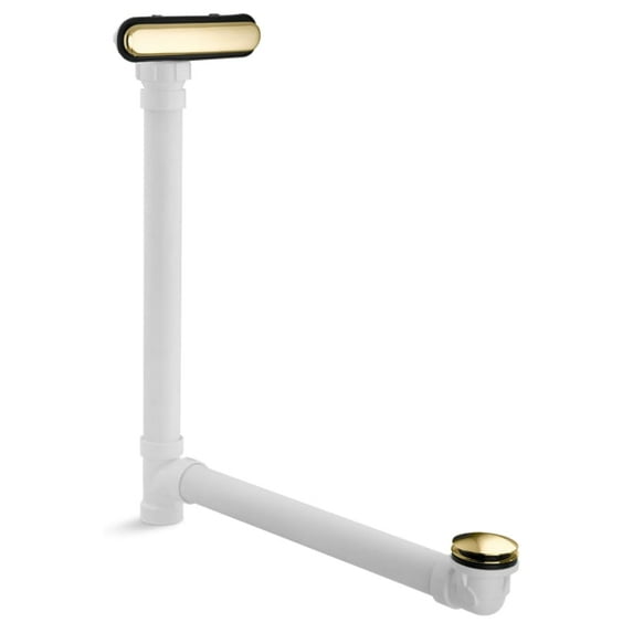 Kohler K-7272-PB Clearflo Slotted Overflow Bath Drain, Vibrant Polished Brass