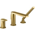 thumbnail image 1 of Kohler K-73078-4 Composed Deck Mounted Roman Tub Filler - Vibrant Brushed Moderne Brass, 1 of 4