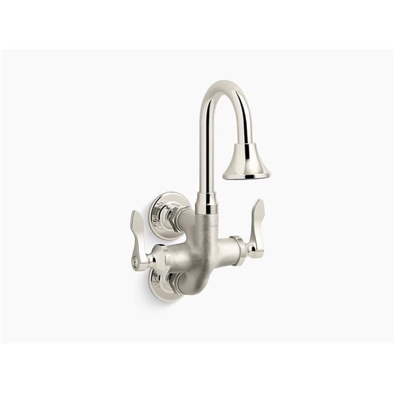 Kohler K-730T70-4Ar Triton Bowe Cannock 12 GPM Double Handle Laundry Faucet - Nickel