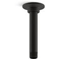 thumbnail image 1 of Kohler K-7394-BL 6 in. Ceiling Mount Rainhead Arm & Flange - Matte Black, 1 of 3